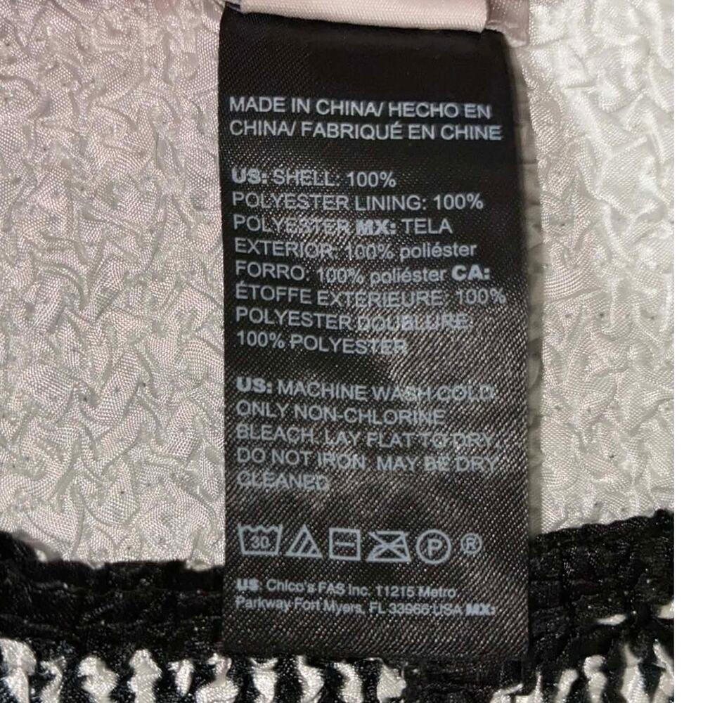 Chico's B&W Popcorn Style Tank and Jacket - Size 2 (12/4) - Picture 6 of 10